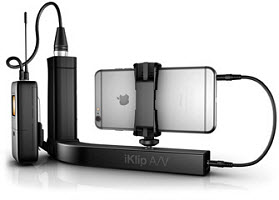 IK Multimedia premiers iKlip A/V - The First Smartphone Broadcast Mount for Pro Audio and Video