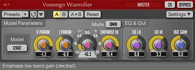 Voxengo Warmifier 2.1 Valve Warming/Harmonic Enhancing Plugin